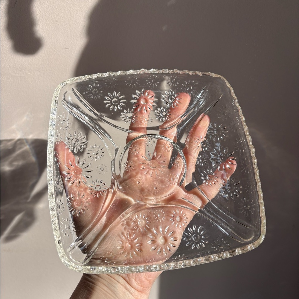 Floral Square Trinket Dish